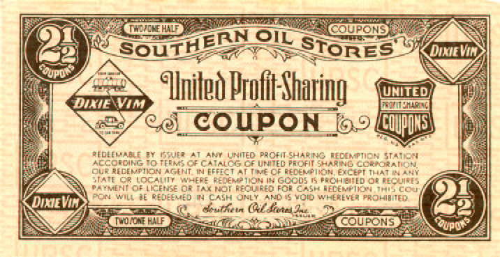 United Profit Sharing Coupon from Sourther Oil Stores